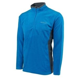 COLUMBIA Men's Pine Ridge Half Zip Fleece - Turquoise/Charcoal